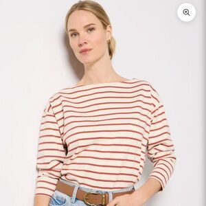 Faherty Boatneck Striped Top